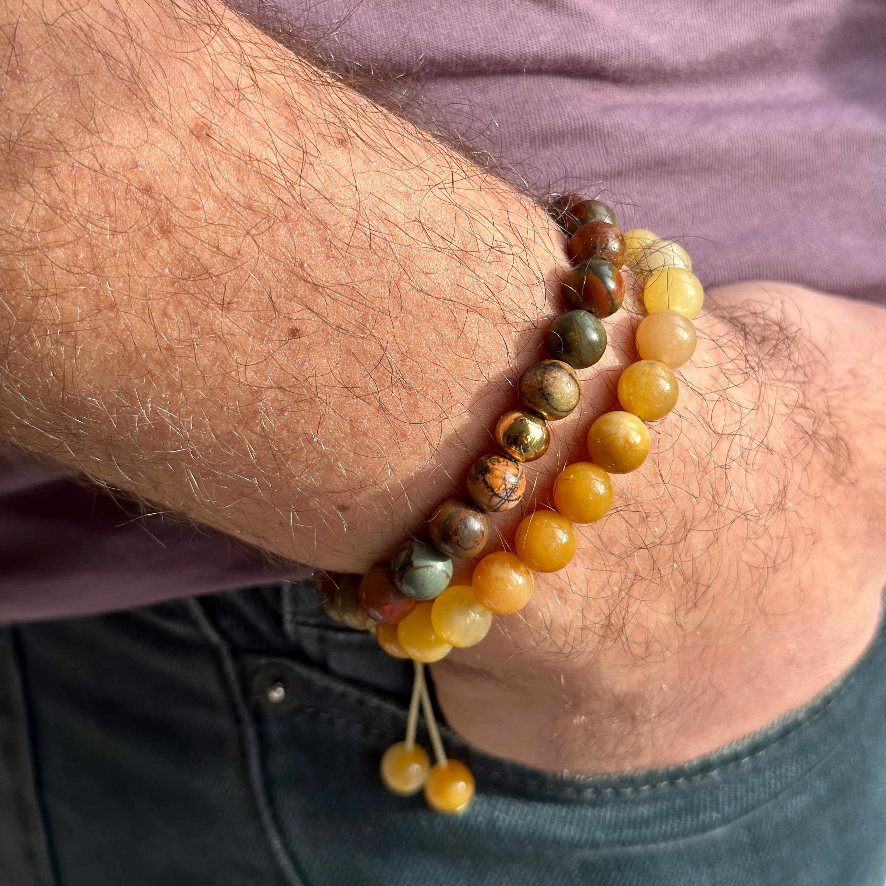 Zonnige Gele Jade Armband